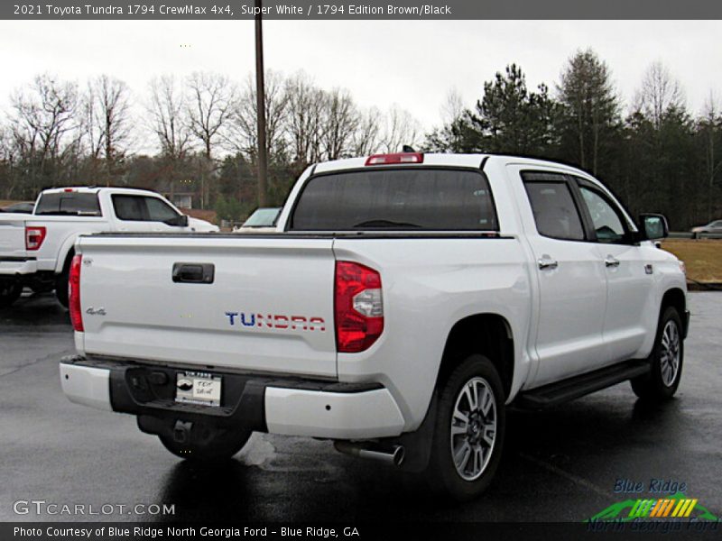 Super White / 1794 Edition Brown/Black 2021 Toyota Tundra 1794 CrewMax 4x4