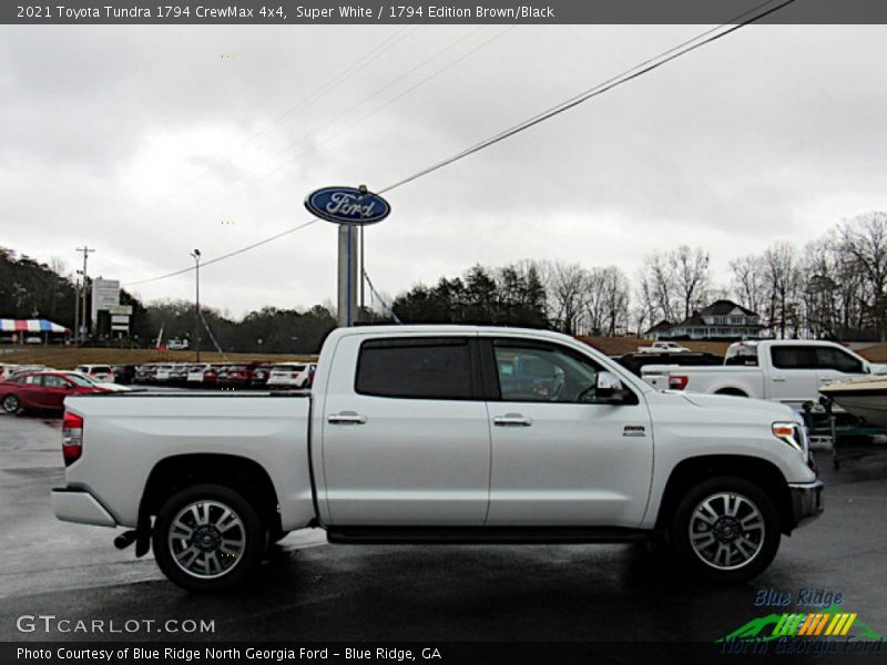 Super White / 1794 Edition Brown/Black 2021 Toyota Tundra 1794 CrewMax 4x4