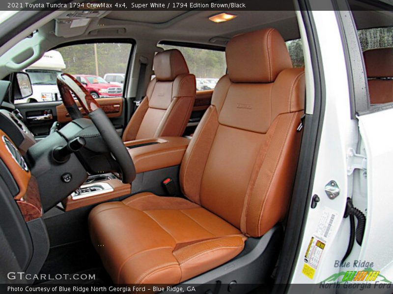 Super White / 1794 Edition Brown/Black 2021 Toyota Tundra 1794 CrewMax 4x4
