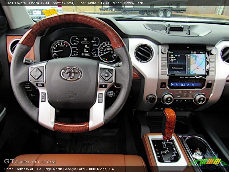 Super White / 1794 Edition Brown/Black 2021 Toyota Tundra 1794 CrewMax 4x4