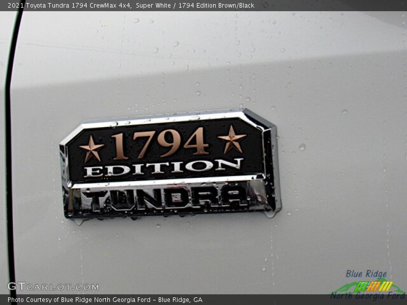 Super White / 1794 Edition Brown/Black 2021 Toyota Tundra 1794 CrewMax 4x4