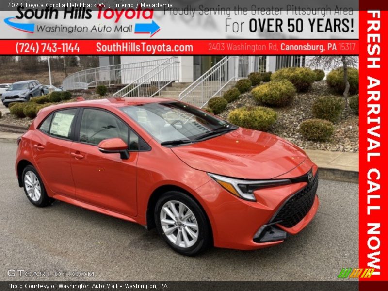 Inferno / Macadamia 2023 Toyota Corolla Hatchback XSE