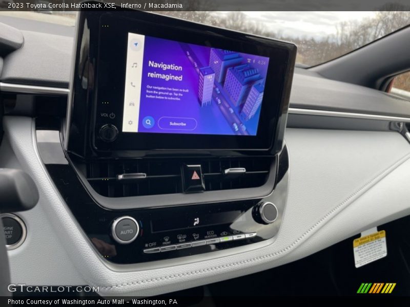 Controls of 2023 Corolla Hatchback XSE