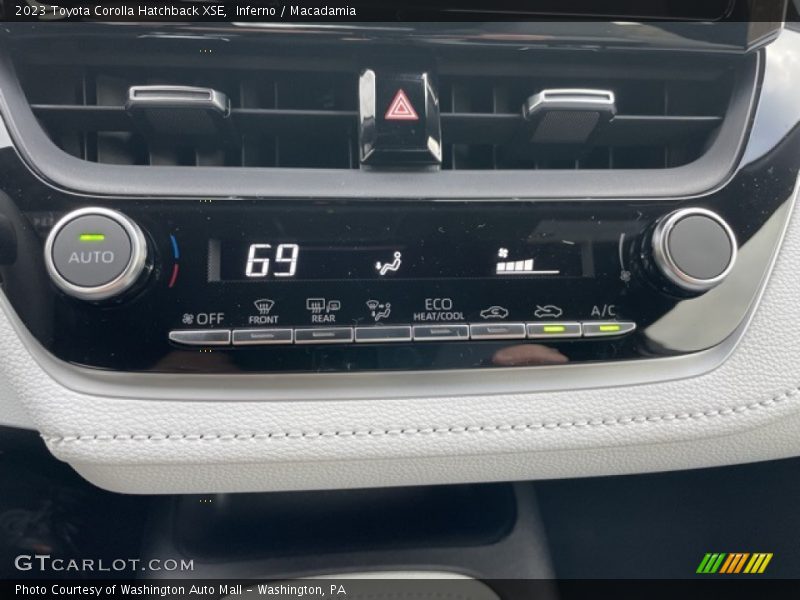 Controls of 2023 Corolla Hatchback XSE