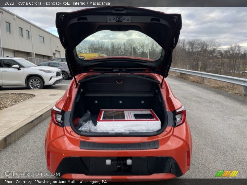  2023 Corolla Hatchback XSE Trunk