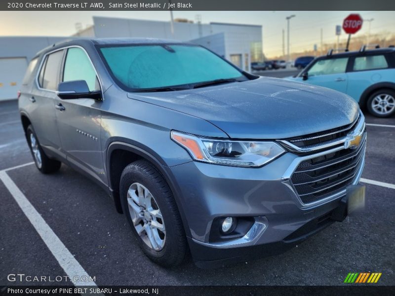 Satin Steel Metallic / Jet Black 2020 Chevrolet Traverse LT AWD