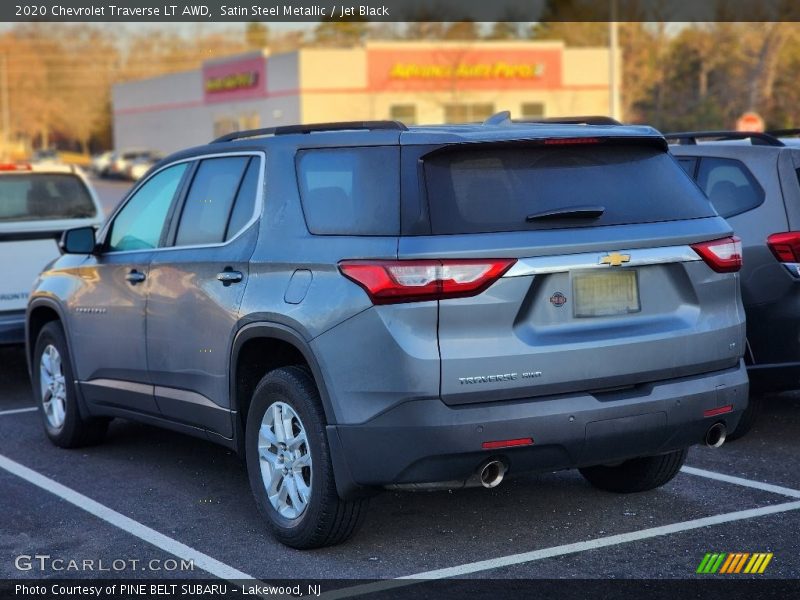Satin Steel Metallic / Jet Black 2020 Chevrolet Traverse LT AWD