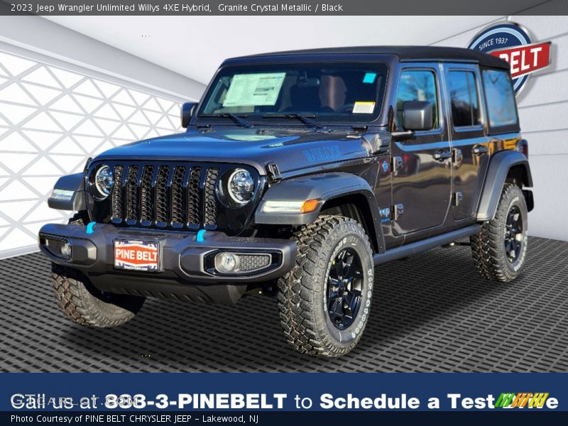 Granite Crystal Metallic / Black 2023 Jeep Wrangler Unlimited Willys 4XE Hybrid