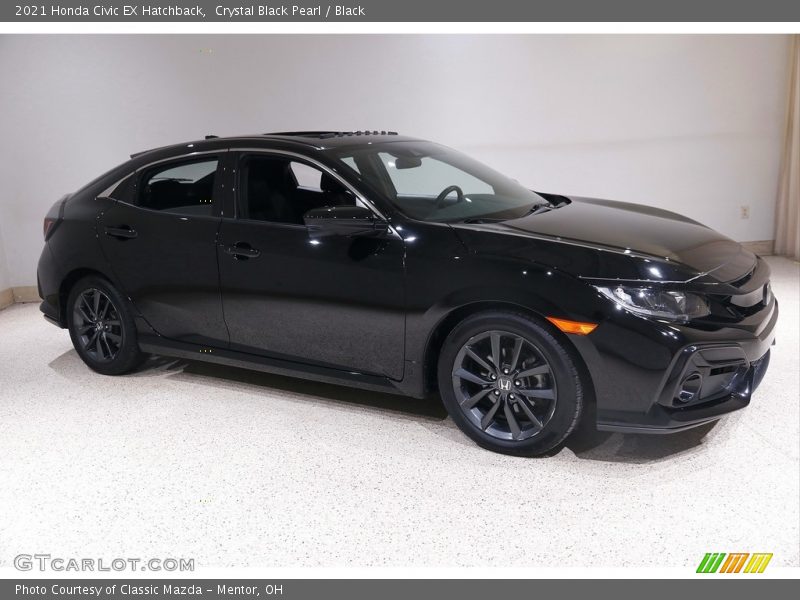  2021 Civic EX Hatchback Crystal Black Pearl