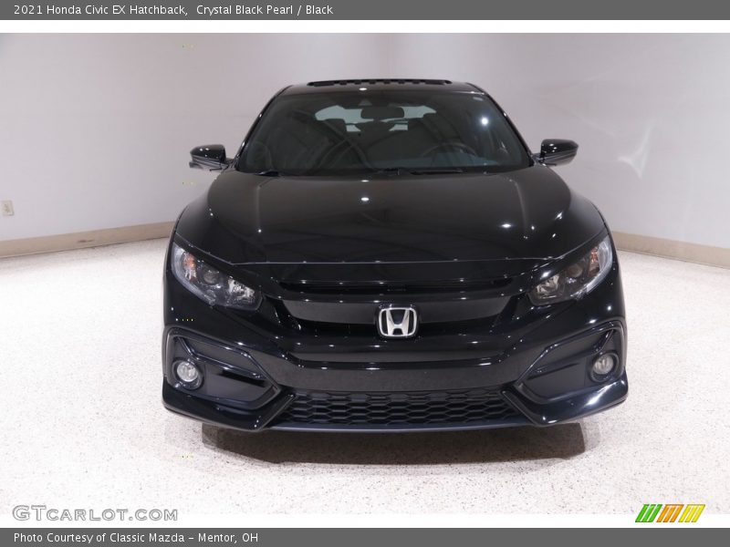 Crystal Black Pearl / Black 2021 Honda Civic EX Hatchback
