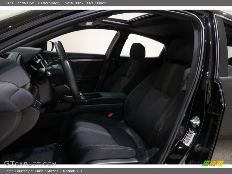 Crystal Black Pearl / Black 2021 Honda Civic EX Hatchback
