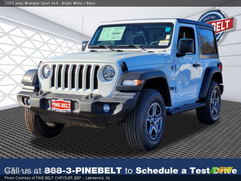 Bright White / Black 2023 Jeep Wrangler Sport 4x4
