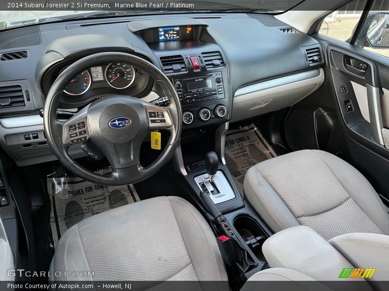 Marine Blue Pearl / Platinum 2014 Subaru Forester 2.5i Premium