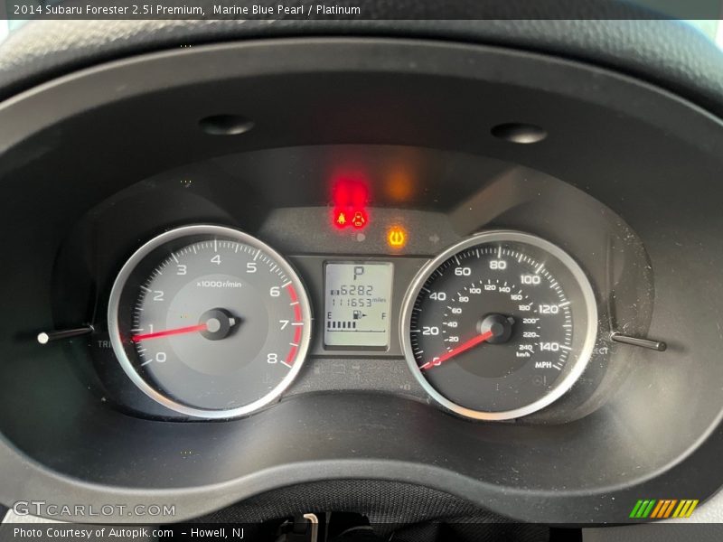 Marine Blue Pearl / Platinum 2014 Subaru Forester 2.5i Premium
