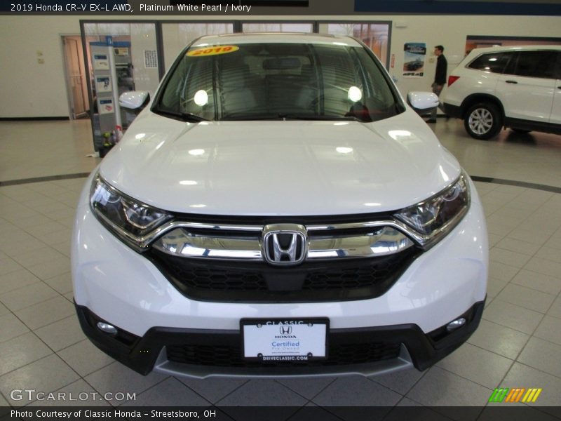 Platinum White Pearl / Ivory 2019 Honda CR-V EX-L AWD
