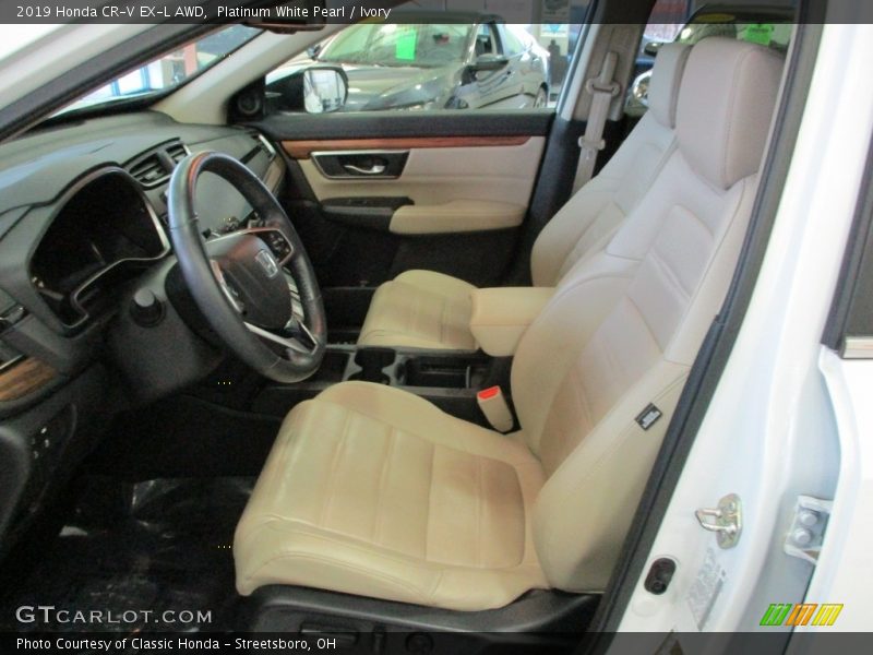 Platinum White Pearl / Ivory 2019 Honda CR-V EX-L AWD