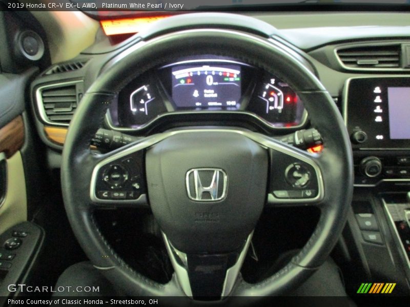 Platinum White Pearl / Ivory 2019 Honda CR-V EX-L AWD