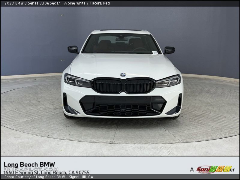 Alpine White / Tacora Red 2023 BMW 3 Series 330e Sedan