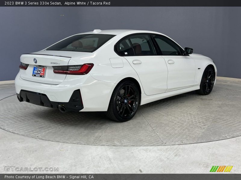 Alpine White / Tacora Red 2023 BMW 3 Series 330e Sedan
