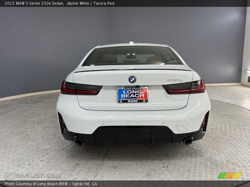 Alpine White / Tacora Red 2023 BMW 3 Series 330e Sedan