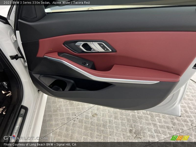 Alpine White / Tacora Red 2023 BMW 3 Series 330e Sedan