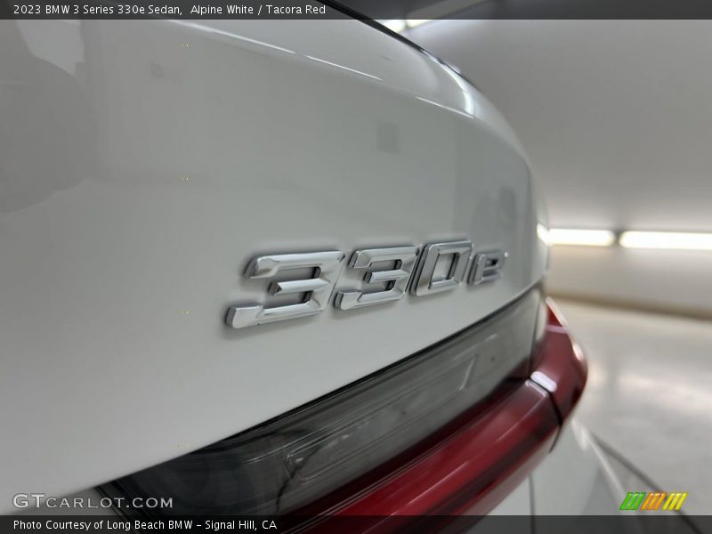 Alpine White / Tacora Red 2023 BMW 3 Series 330e Sedan