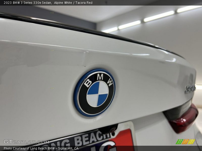 Alpine White / Tacora Red 2023 BMW 3 Series 330e Sedan