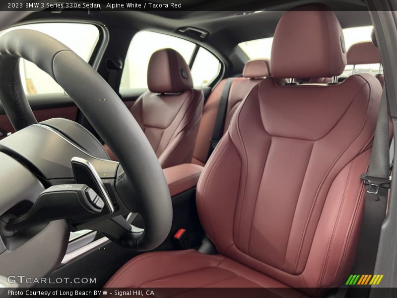 Alpine White / Tacora Red 2023 BMW 3 Series 330e Sedan