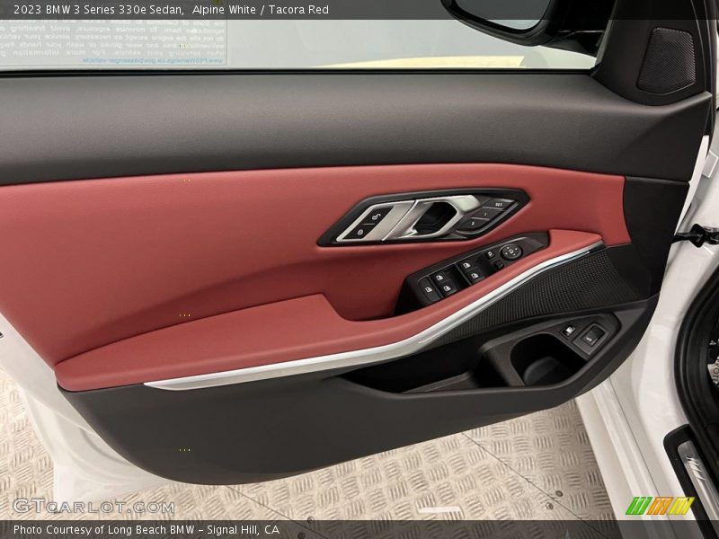 Alpine White / Tacora Red 2023 BMW 3 Series 330e Sedan