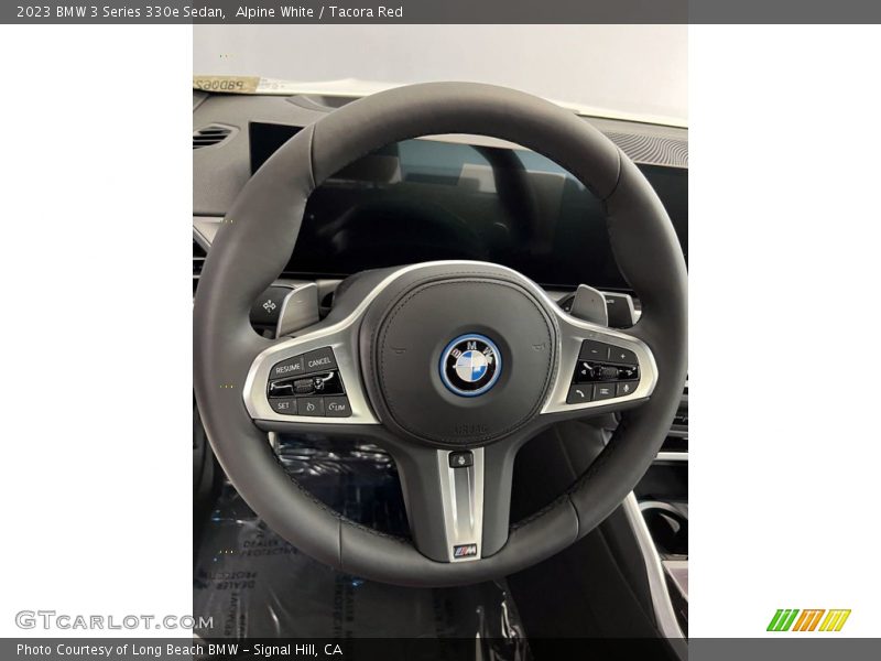 Alpine White / Tacora Red 2023 BMW 3 Series 330e Sedan