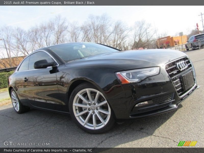 Brilliant Black / Black 2015 Audi A5 Premium quattro Coupe