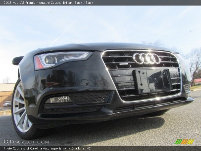 Brilliant Black / Black 2015 Audi A5 Premium quattro Coupe