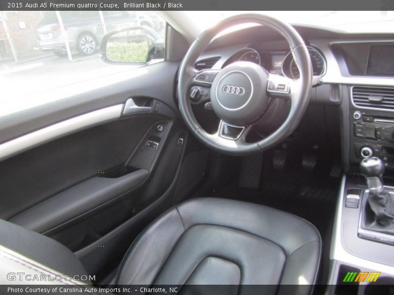 Brilliant Black / Black 2015 Audi A5 Premium quattro Coupe