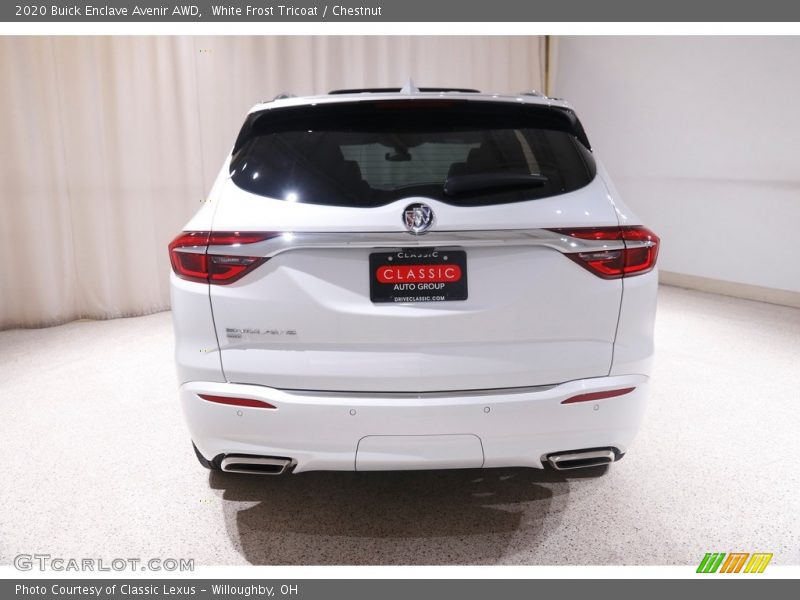 White Frost Tricoat / Chestnut 2020 Buick Enclave Avenir AWD