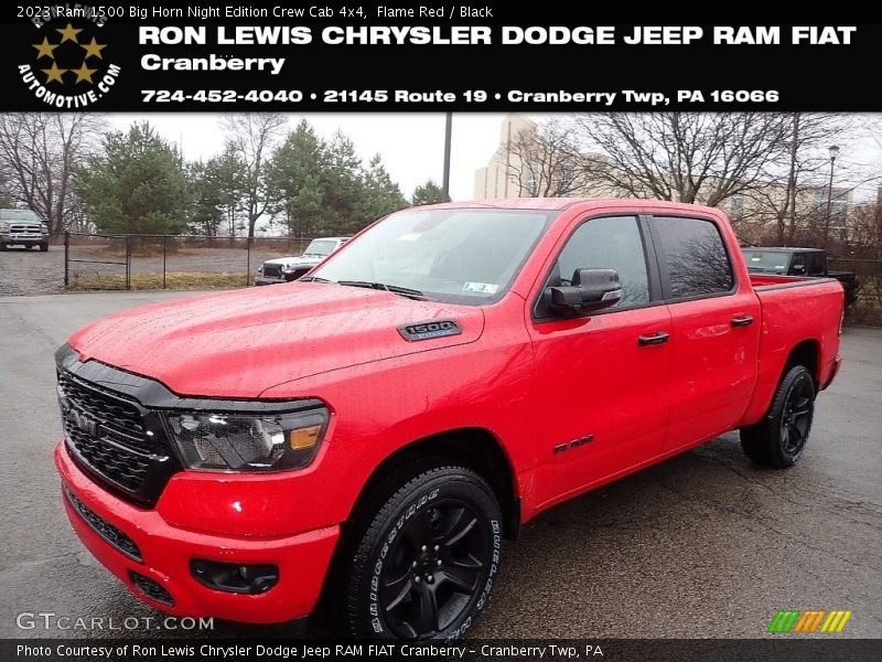 Flame Red / Black 2023 Ram 1500 Big Horn Night Edition Crew Cab 4x4