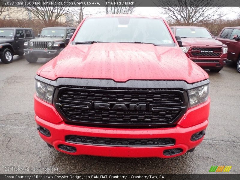 Flame Red / Black 2023 Ram 1500 Big Horn Night Edition Crew Cab 4x4