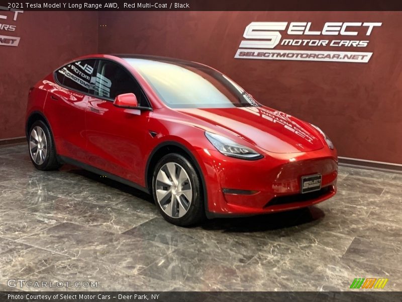 Red Multi-Coat / Black 2021 Tesla Model Y Long Range AWD