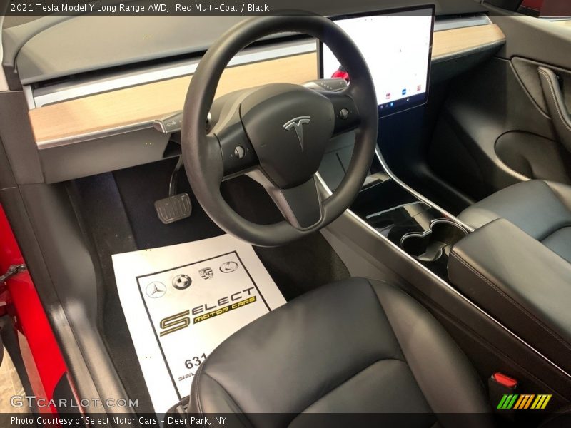 Red Multi-Coat / Black 2021 Tesla Model Y Long Range AWD