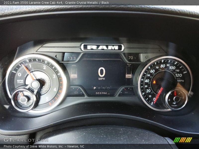 Granite Crystal Metallic / Black 2021 Ram 3500 Laramie Crew Cab 4x4