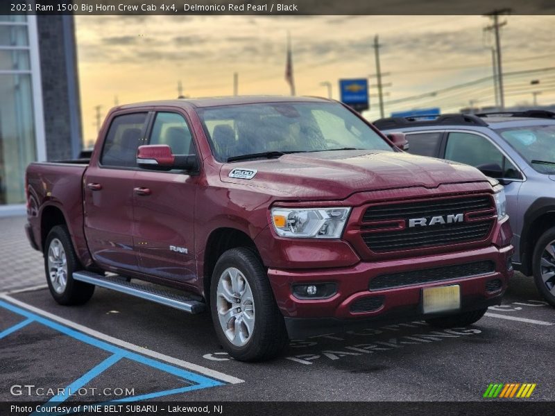 Delmonico Red Pearl / Black 2021 Ram 1500 Big Horn Crew Cab 4x4