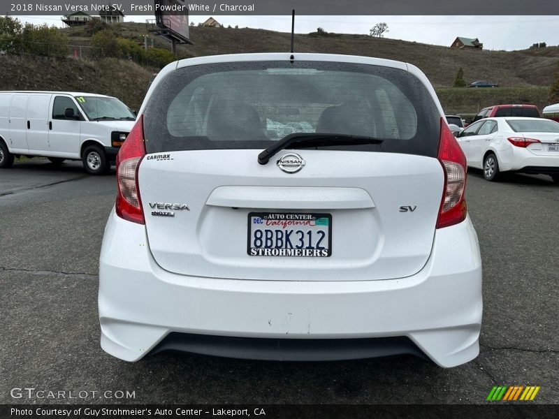 Fresh Powder White / Charcoal 2018 Nissan Versa Note SV