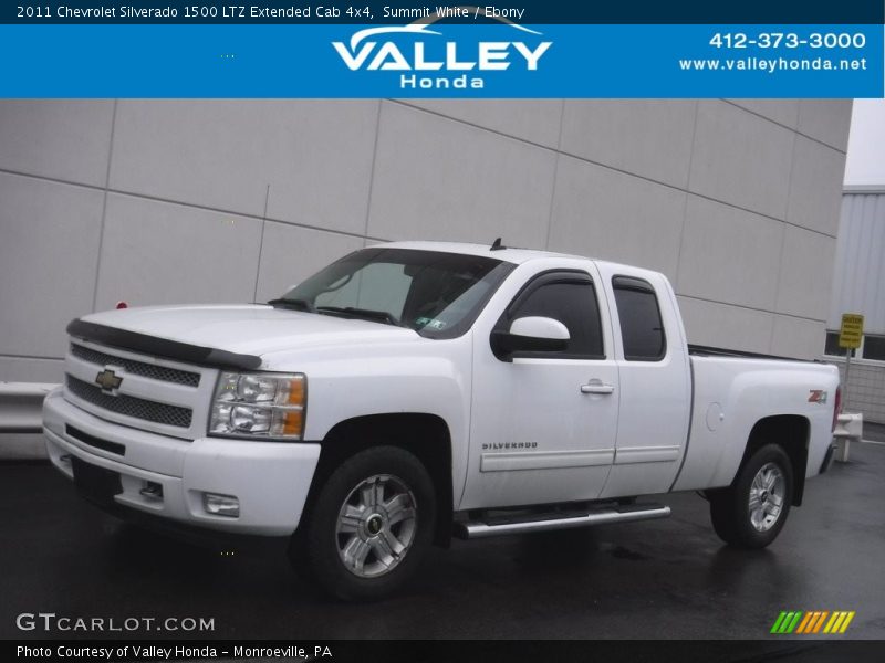 Summit White / Ebony 2011 Chevrolet Silverado 1500 LTZ Extended Cab 4x4