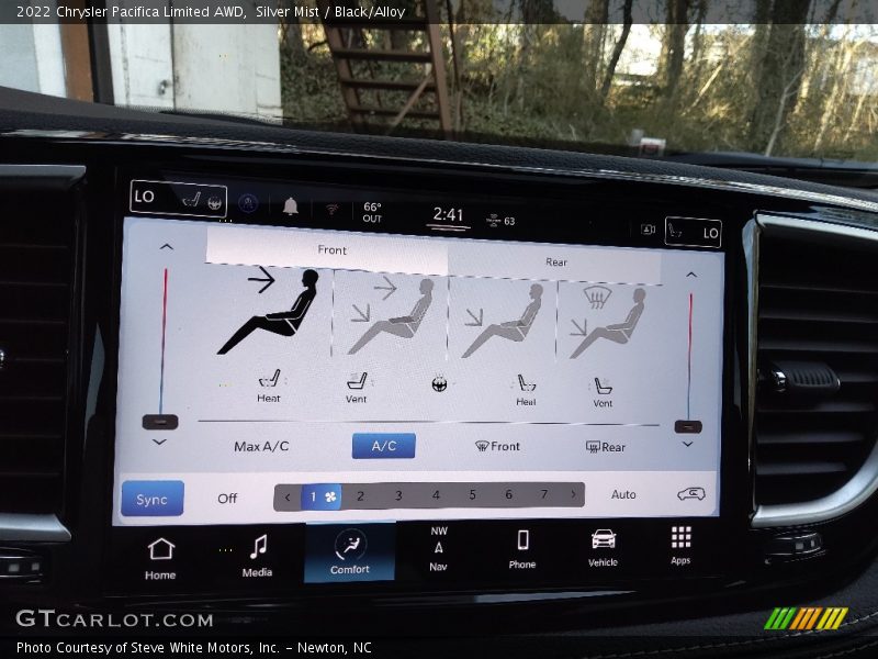 Controls of 2022 Pacifica Limited AWD