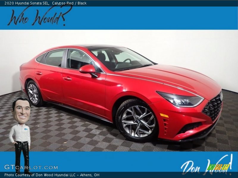 Calypso Red / Black 2020 Hyundai Sonata SEL