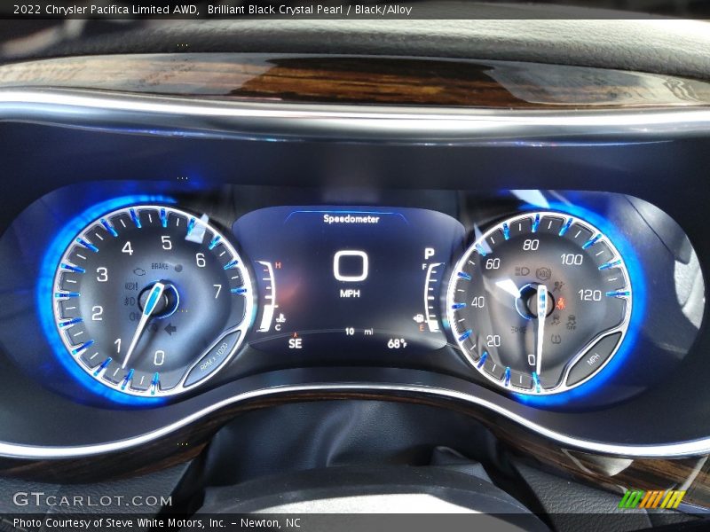 Brilliant Black Crystal Pearl / Black/Alloy 2022 Chrysler Pacifica Limited AWD