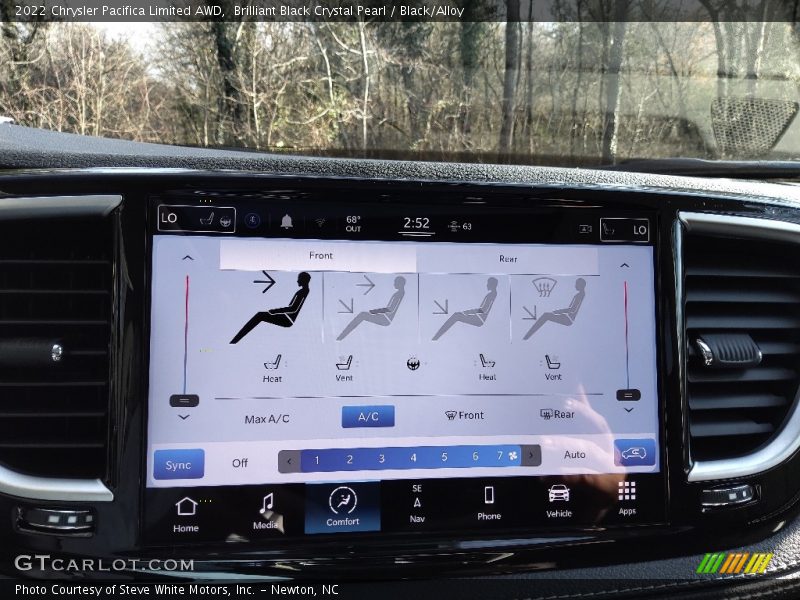 Brilliant Black Crystal Pearl / Black/Alloy 2022 Chrysler Pacifica Limited AWD