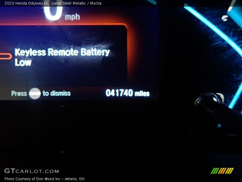 Lunar Silver Metallic / Mocha 2020 Honda Odyssey LX