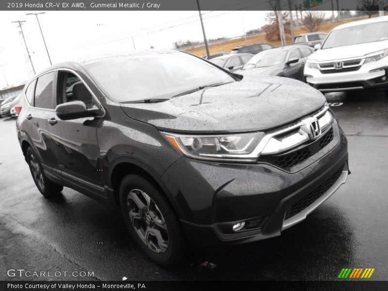 Gunmetal Metallic / Gray 2019 Honda CR-V EX AWD