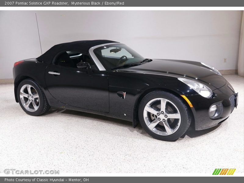 Mysterious Black / Ebony/Red 2007 Pontiac Solstice GXP Roadster