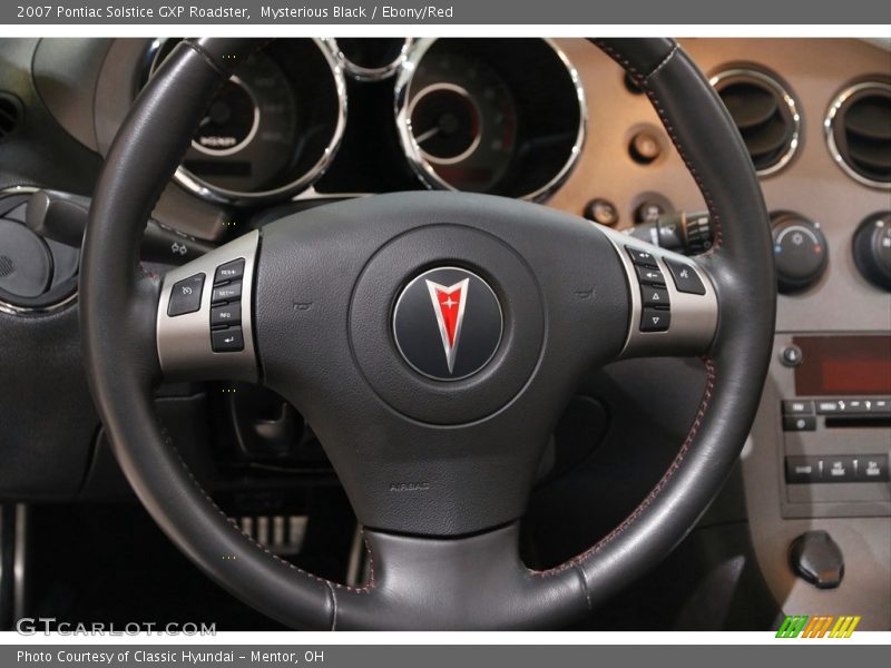 Mysterious Black / Ebony/Red 2007 Pontiac Solstice GXP Roadster